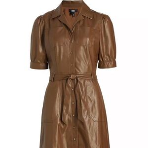 Like New $259 Paige Mayslie Vegan Leather Dress in XS